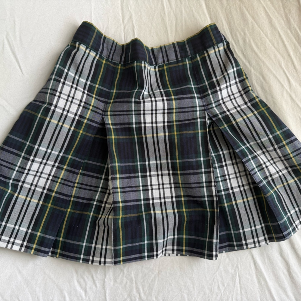 Kids Uniform Skirt in Navy, Green, White, Yellow
